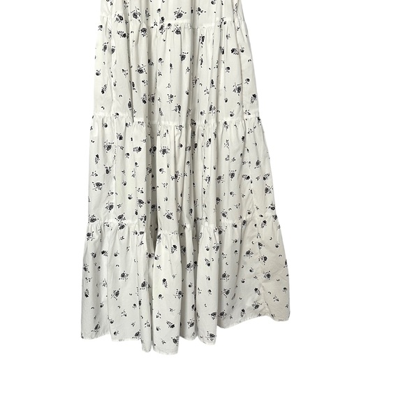 Banana Republic White Floral Cotton Sleeveless Trapeze Dress Size Small - Picture 6 of 13